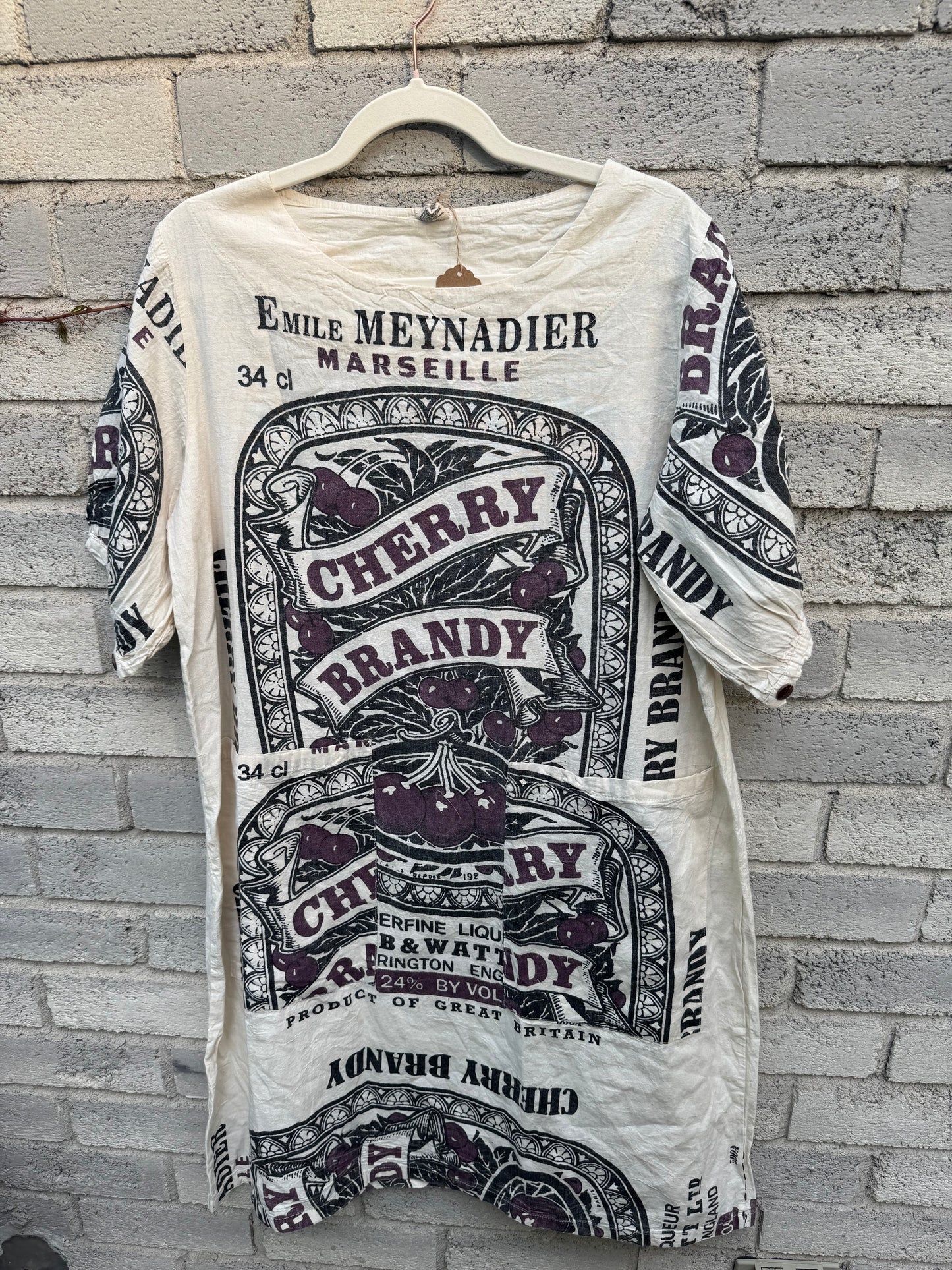 Vintage  Print Washed Cotton Dress