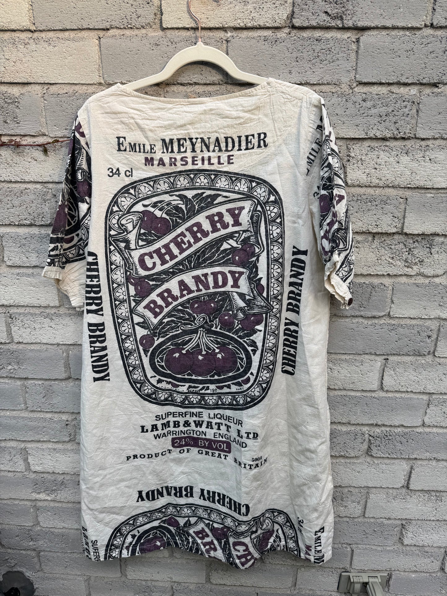 Vintage  Print Washed Cotton Dress