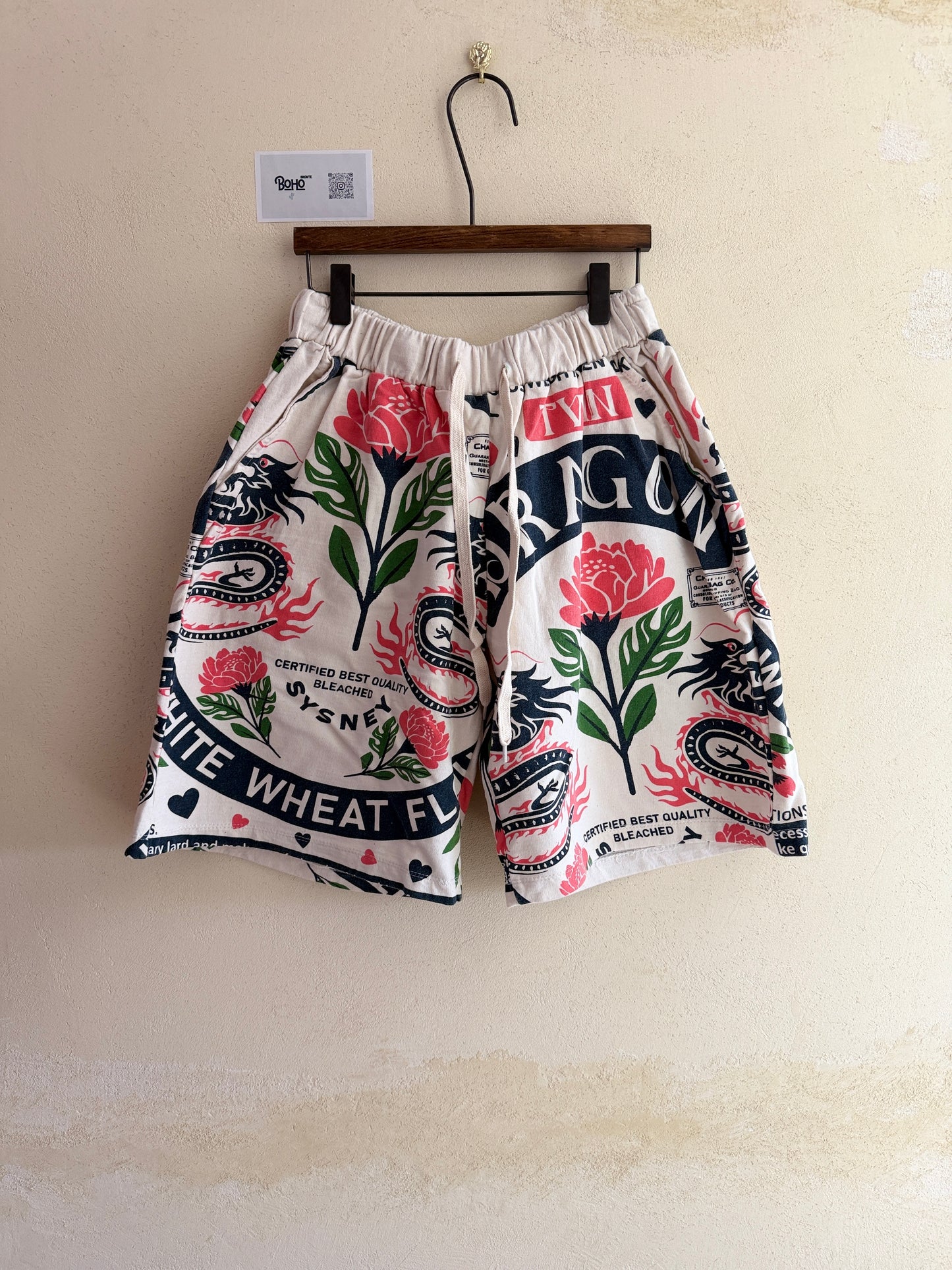 Vintage Thai Cotton Shorts – Retro Graphic Prints