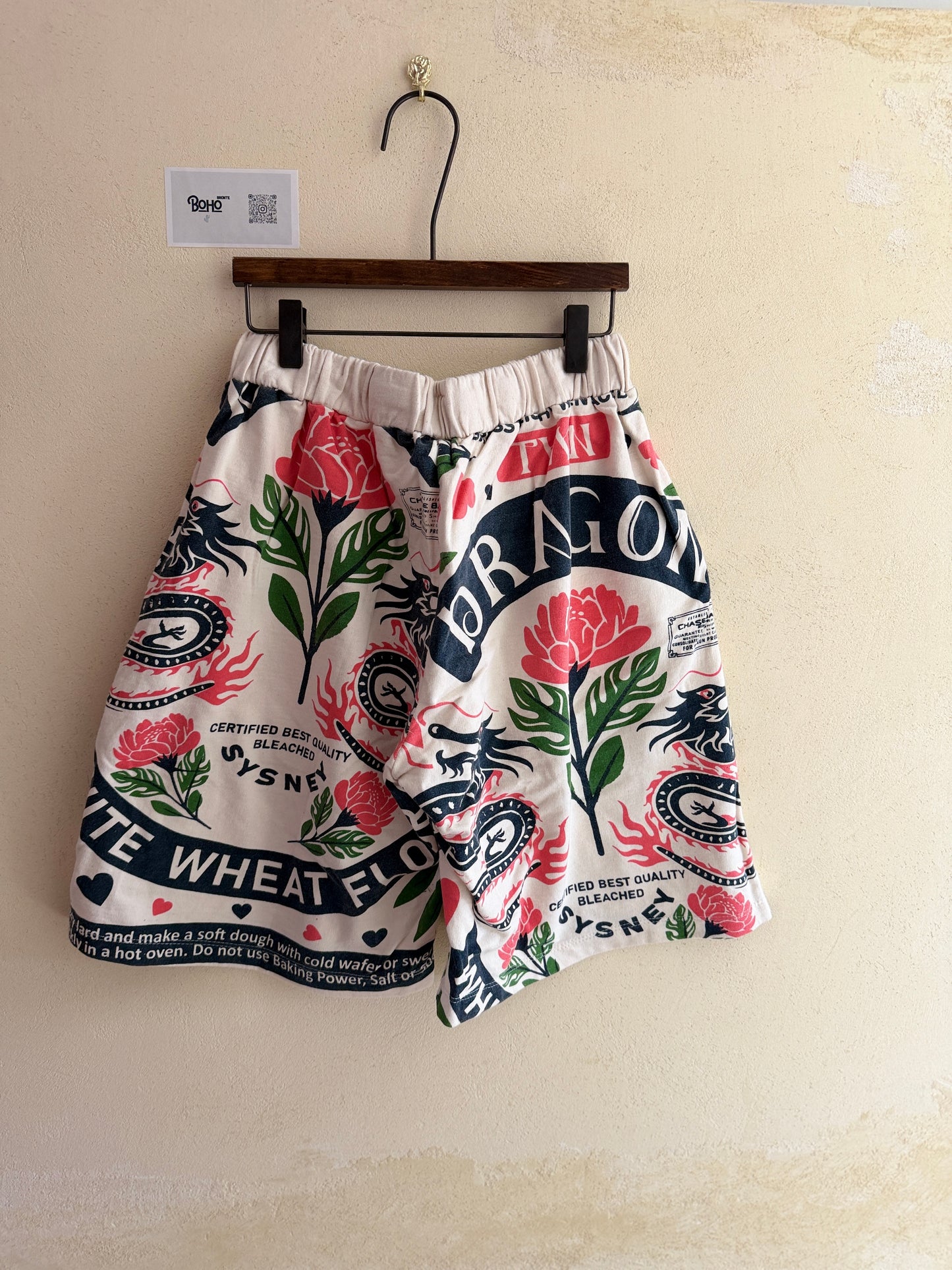 Vintage Thai Cotton Shorts – Retro Graphic Prints
