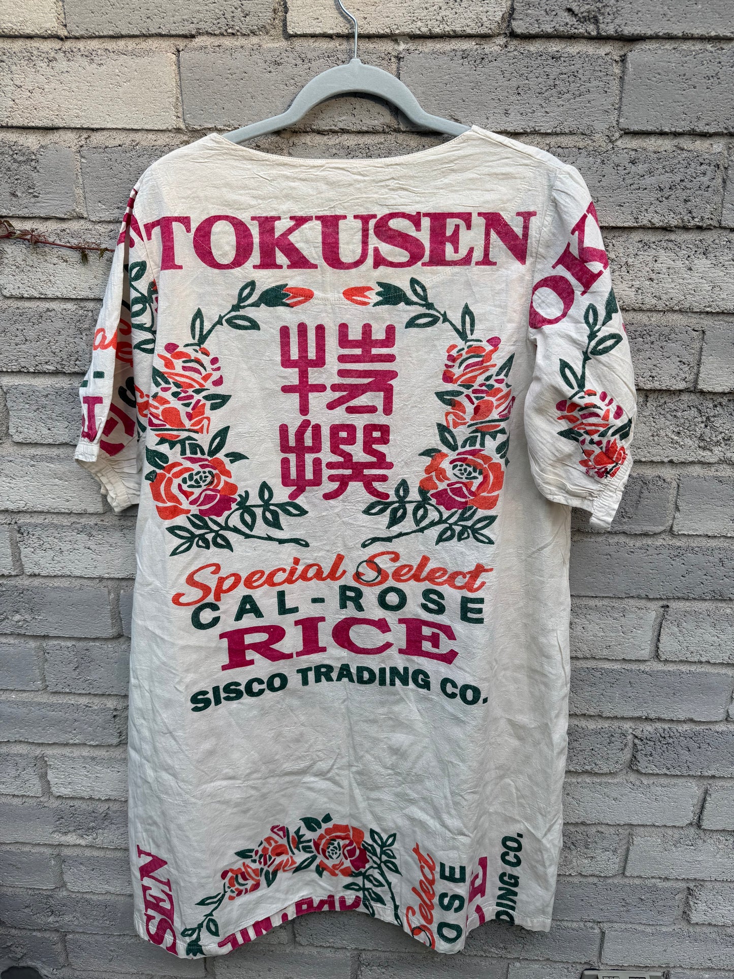 Vintage  Print Washed Cotton Dress