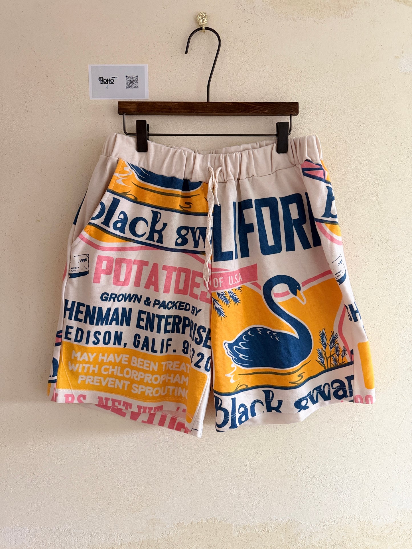 Vintage Thai Cotton Shorts – Retro Graphic Prints