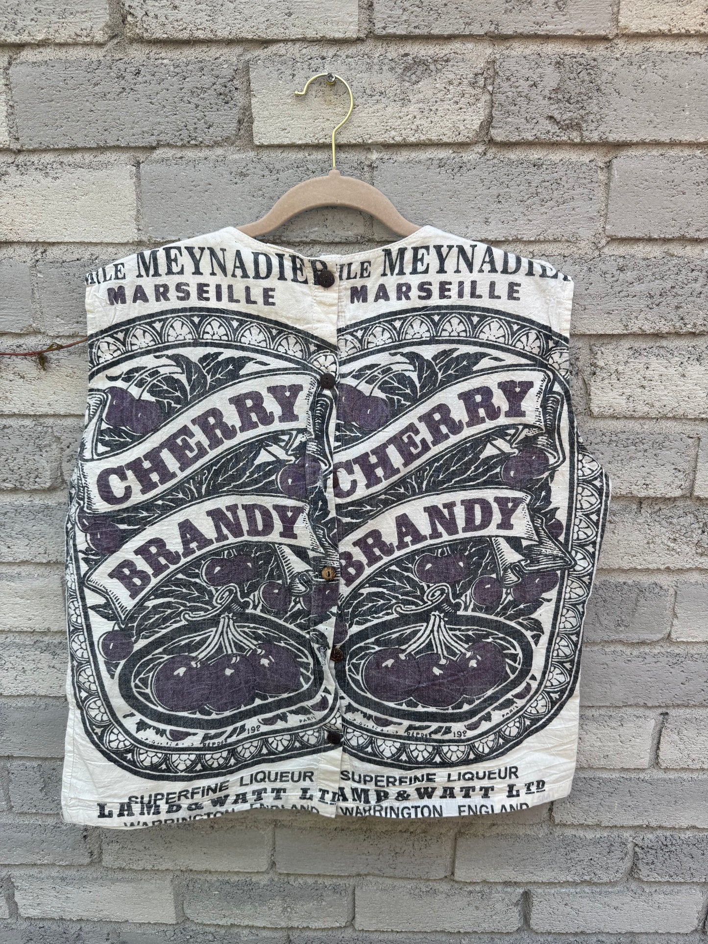 Ruffle-Shoulder Cotton Top – Vintage Feed Sack Style