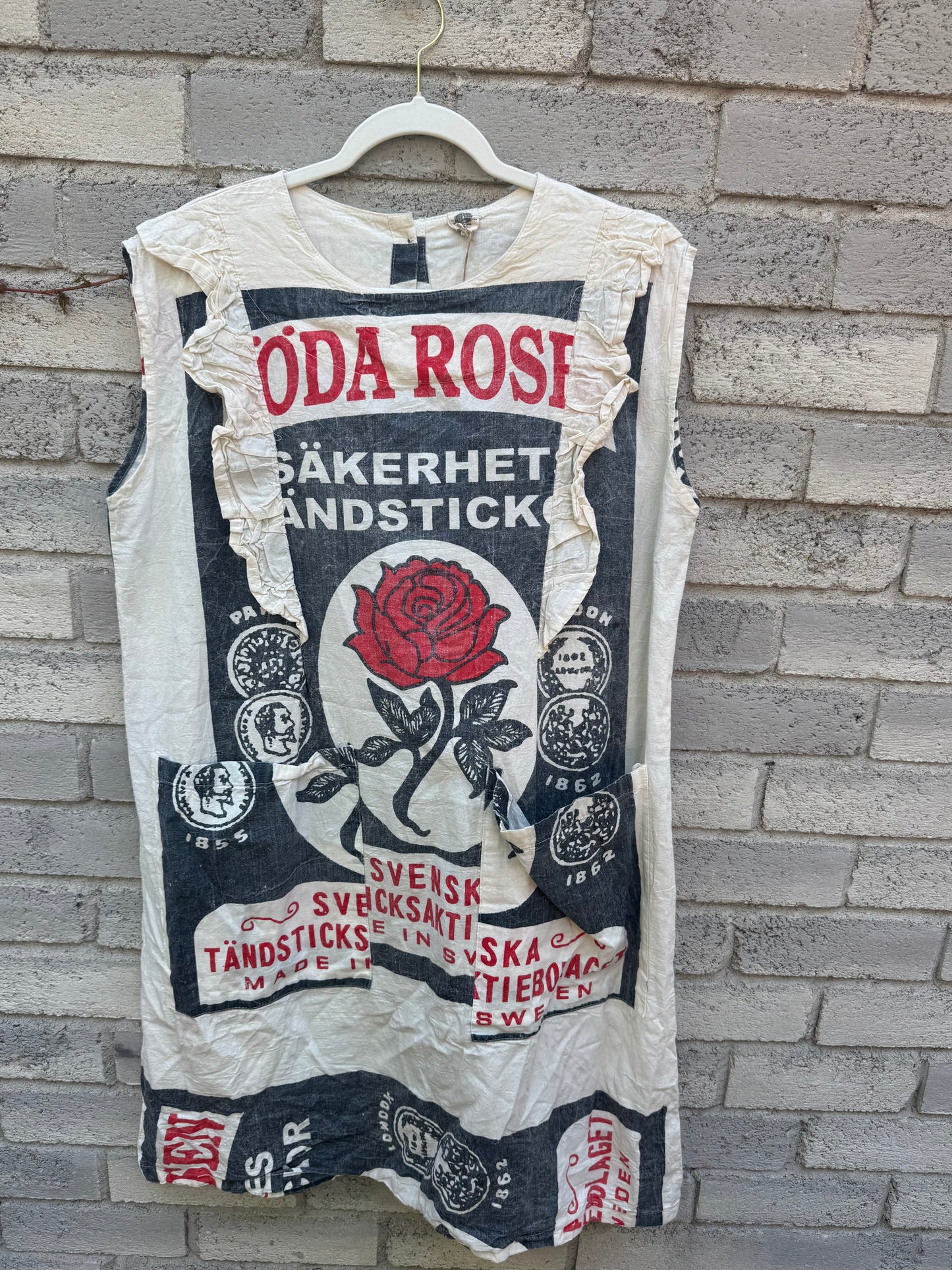 Vintage Print Washed Cotton Dress