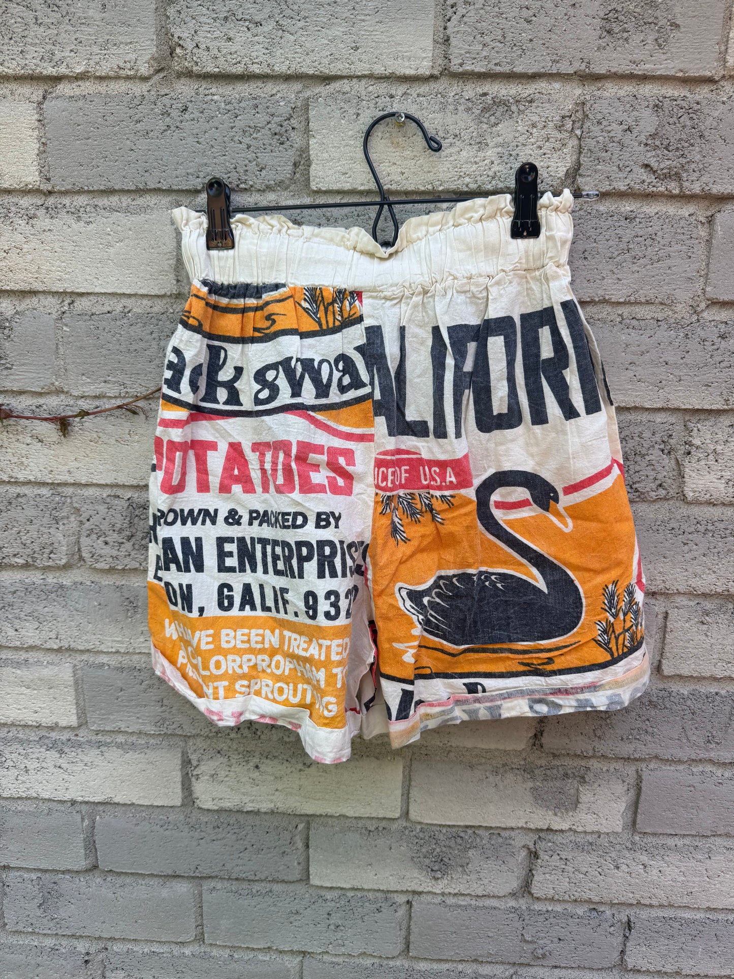 Vintage Patch Print Washed Cotton Shorts – Easy Summer Style