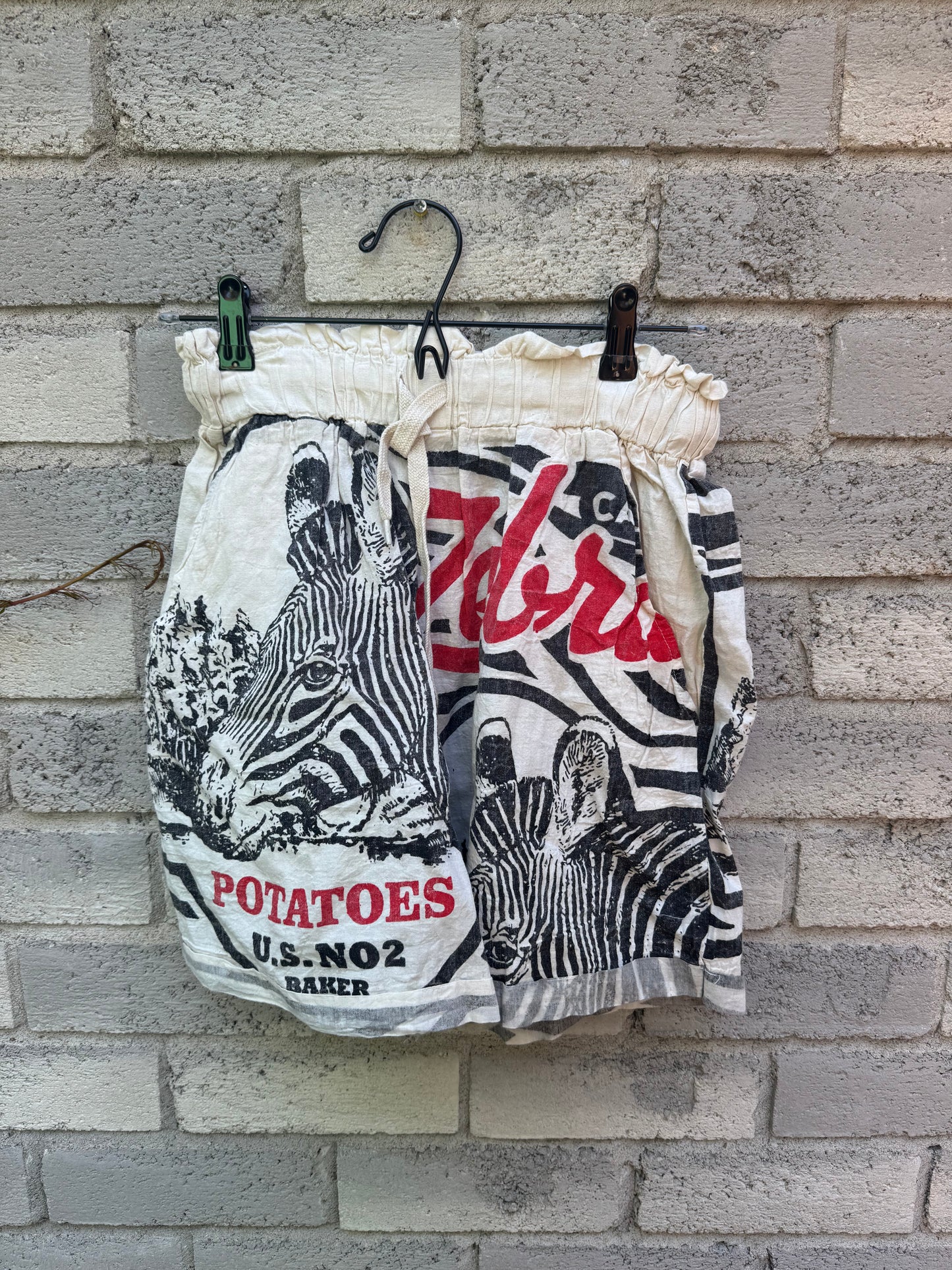 Vintage Patch Print Washed Cotton Shorts – Easy Summer Style