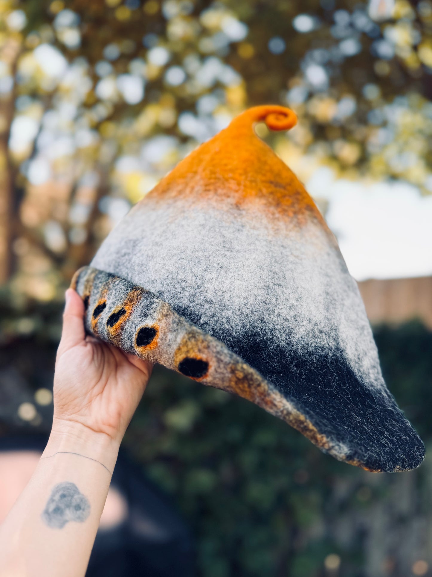 Fire & Ash Cone Felt Hat – Handmade in Nepal from 100% Wool