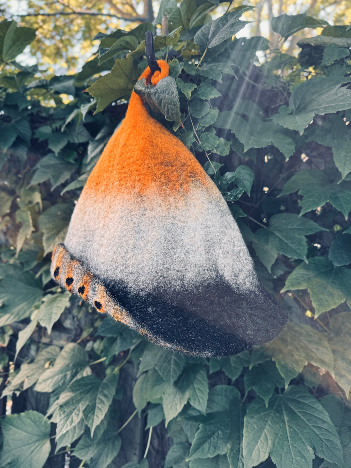 Fire & Ash Cone Felt Hat – Handmade in Nepal from 100% Wool