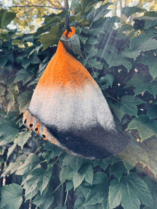 Fire & Ash Cone Felt Hat – Handmade in Nepal from 100% Wool