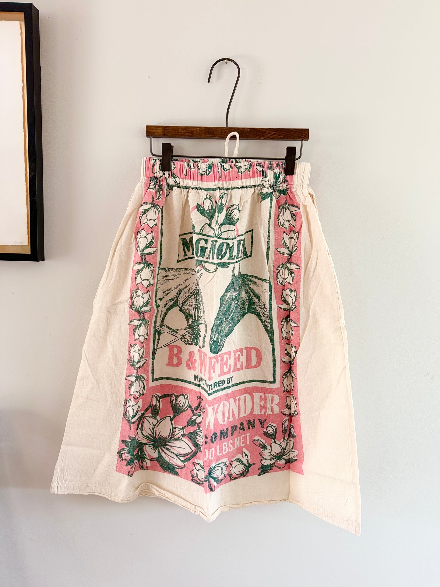 Grain Sack Cotton Skirt – One of a Kind