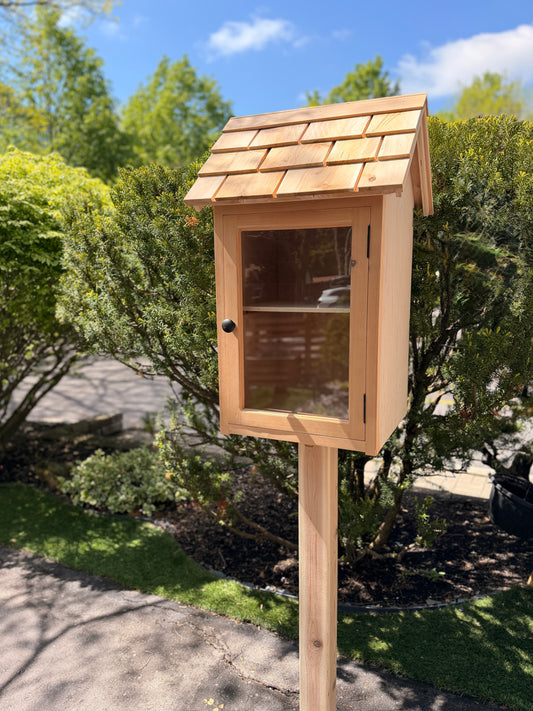 Handcrafted Cedar Little Free Library | Storybook Cottage Style | Oakville Built