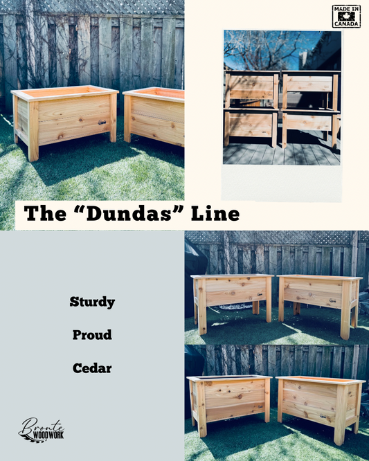 Dundas Line – Premium Cedar Raised Planters (23” Height)