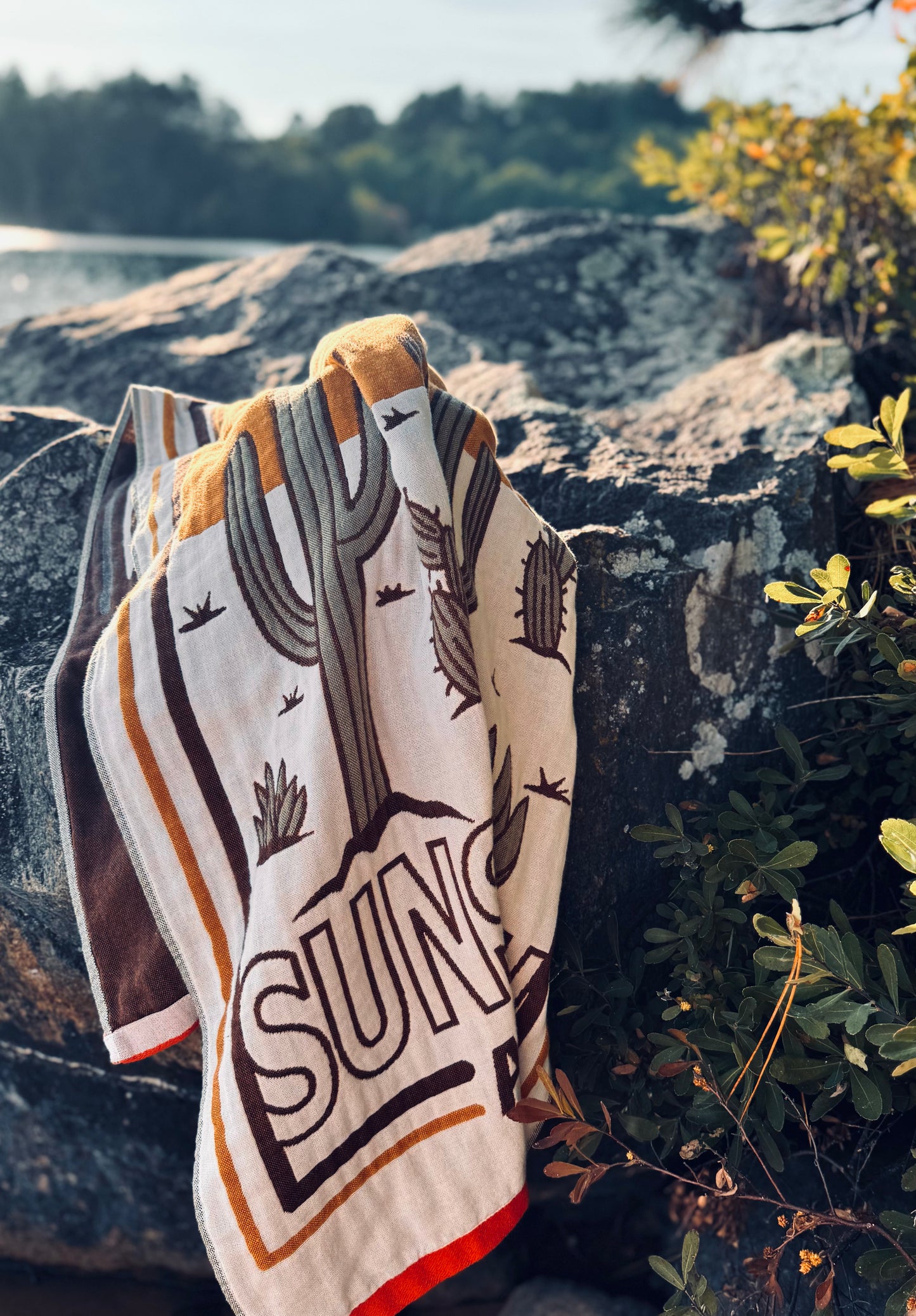 100% Cotton Woven Towel – Sunset Glow Arizona Scenic Series (80×160 cm)
