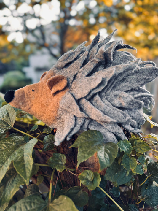 Hedgehog Felt Hat – Handmade in Nepal from 100% Wool