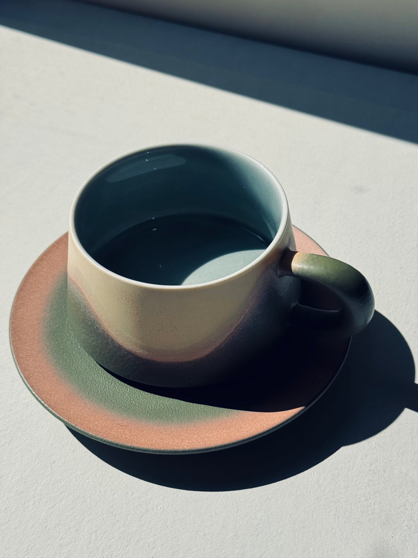 Forest Blush – Ceramic Mug + Saucer | BoHo Bronte Exclusive