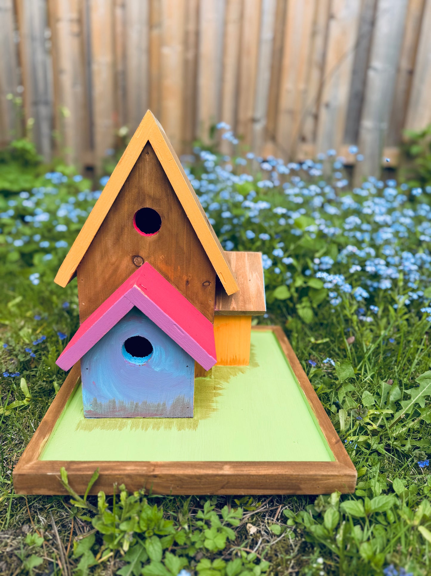 Multi-Unit Cedar Birdhouse – Handcrafted Garden Bird Condo | Made in Oakville 🇨🇦
