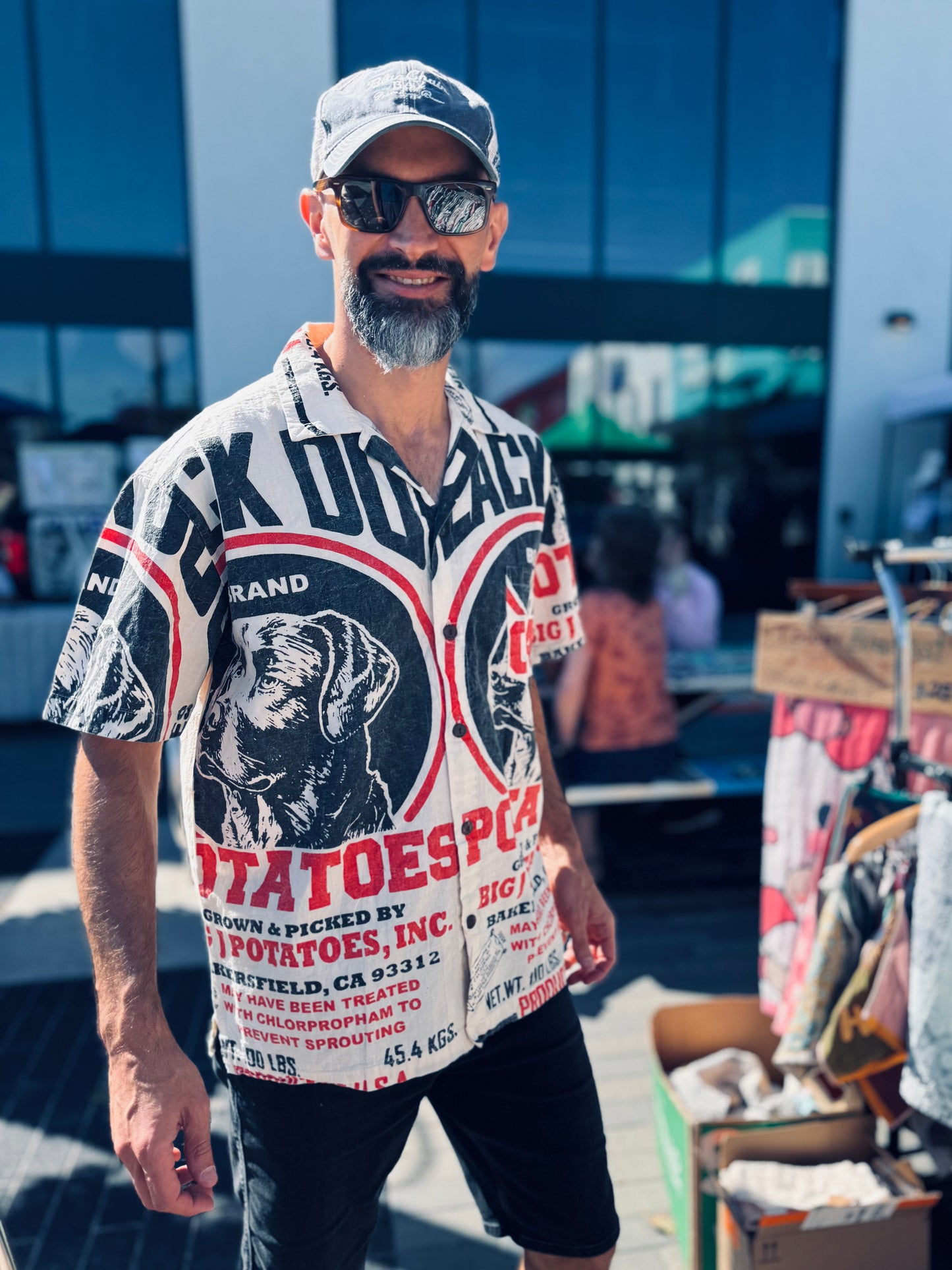 Vintage Flour Sack Print Shirt