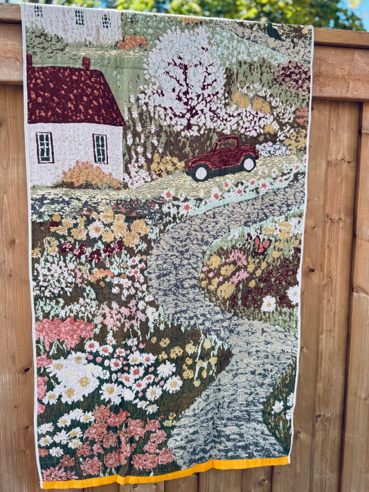 100% Cotton Woven Towel – Countryside Cottage Series (80×160 cm)