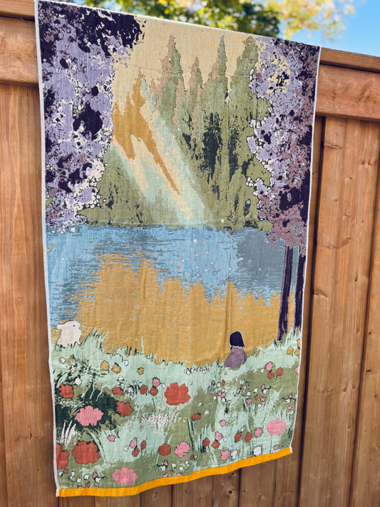 100% Cotton Woven Towel – Lakeside Dream Series (80×160 cm)