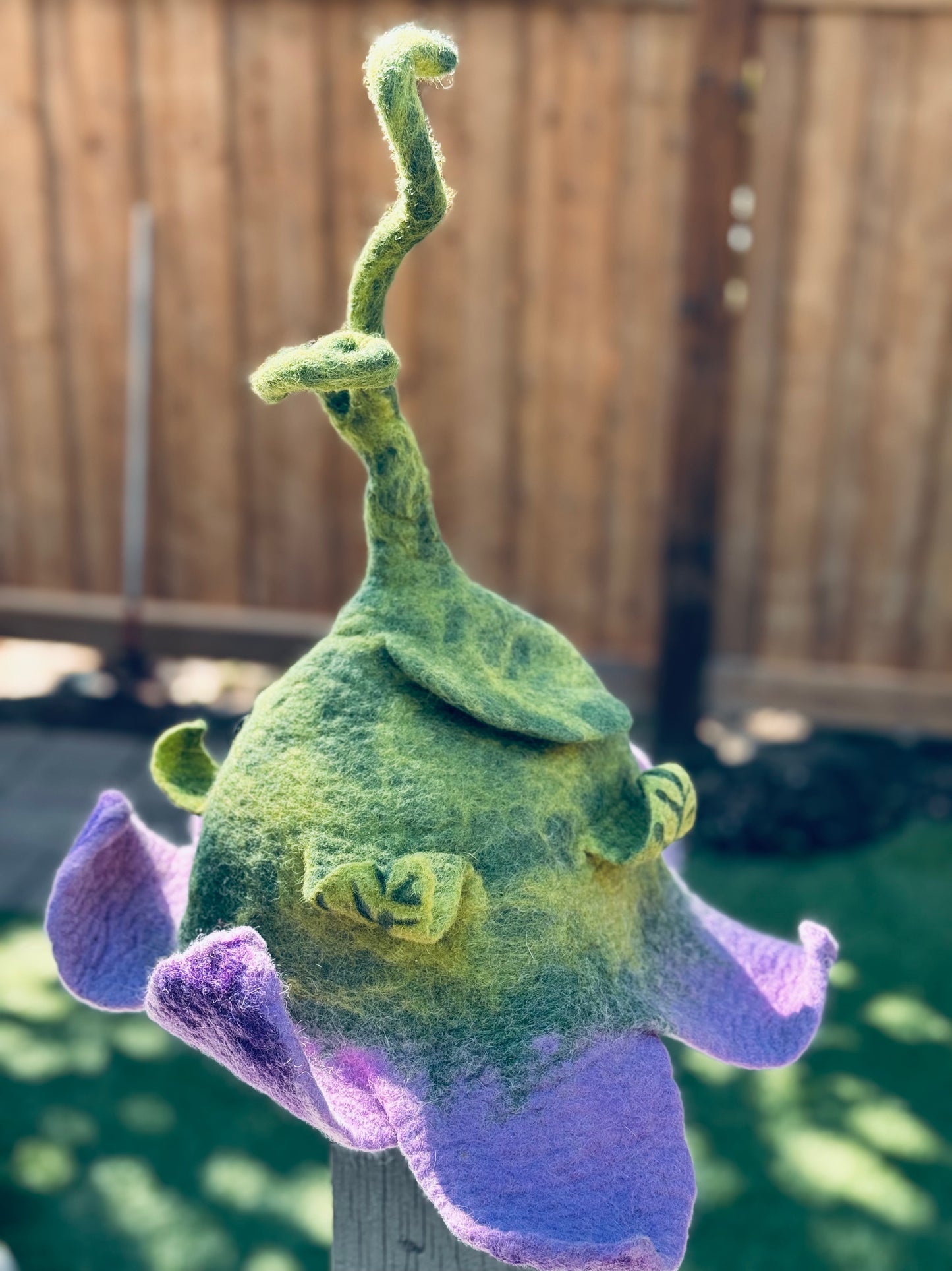 Enchanted Flower Felt Hat – Handmade in Nepal from 100% Wool