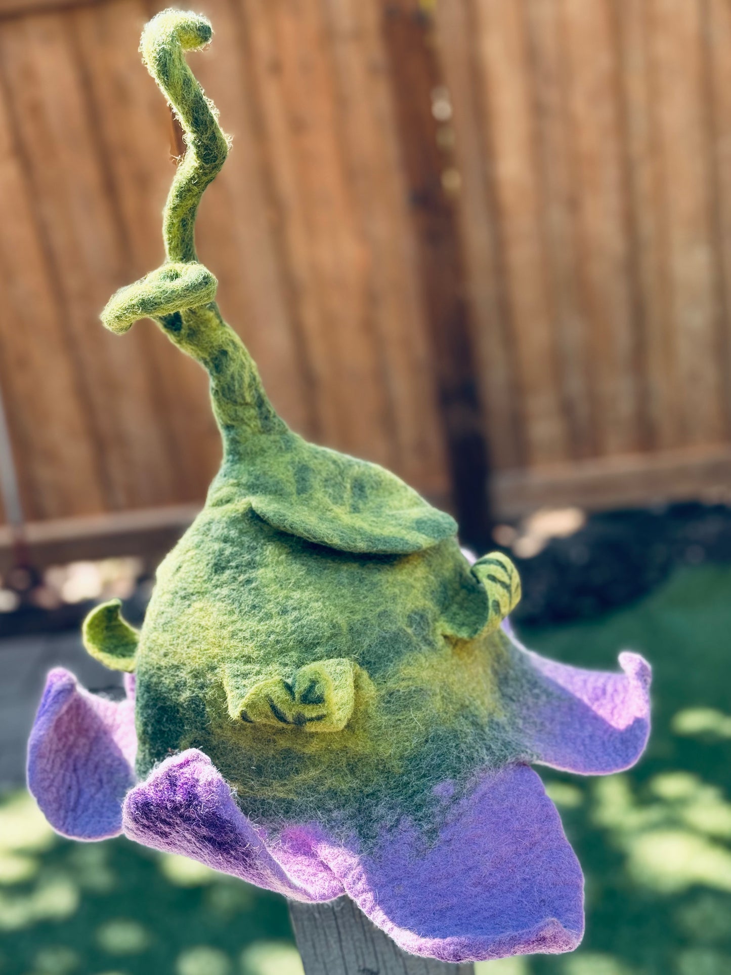 Enchanted Flower Felt Hat – Handmade in Nepal from 100% Wool