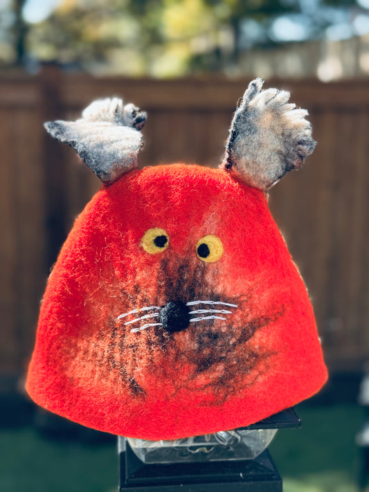 Fox Felt Hat – Handmade in Nepal from 100% Wool (Kids Collection)