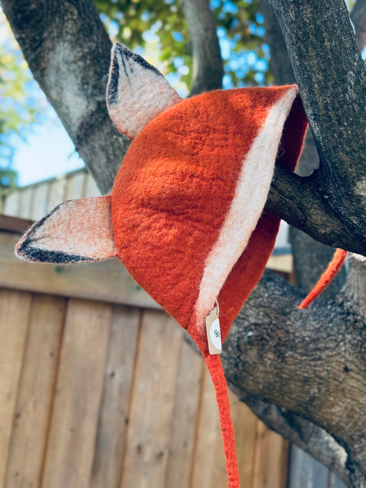 Fox Ear Felt Hat – Handmade in Nepal from 100% Wool