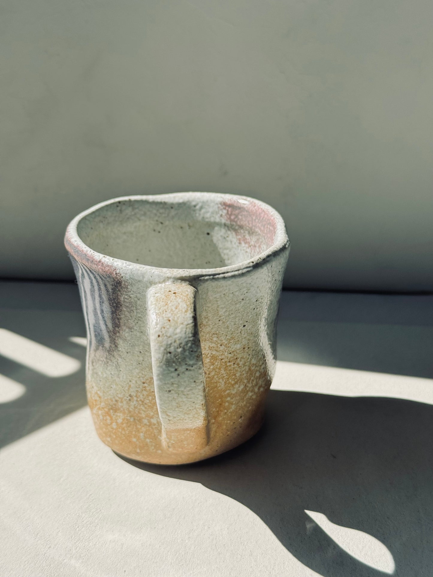 Rustic Stoneware Mug – Coarse Pottery (230ml)