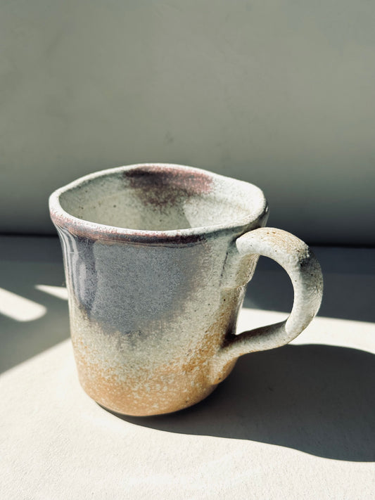 Rustic Stoneware Mug – Coarse Pottery (230ml)