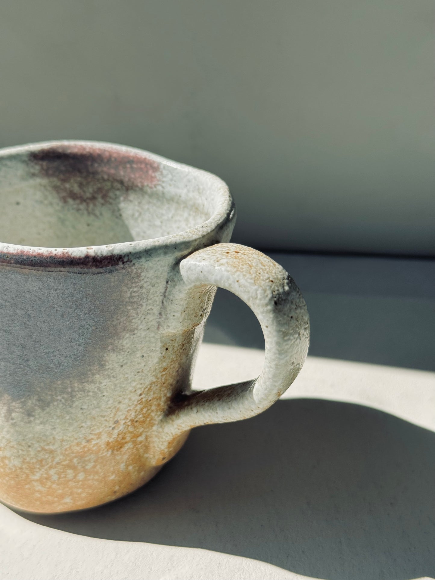 Rustic Stoneware Mug – Coarse Pottery (230ml)