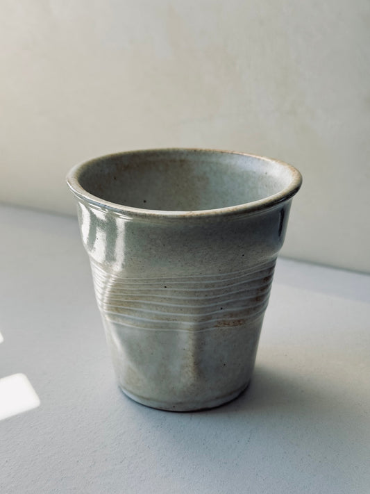 Rustic Stoneware Tumbler – Coarse Pottery Cup (220ml)