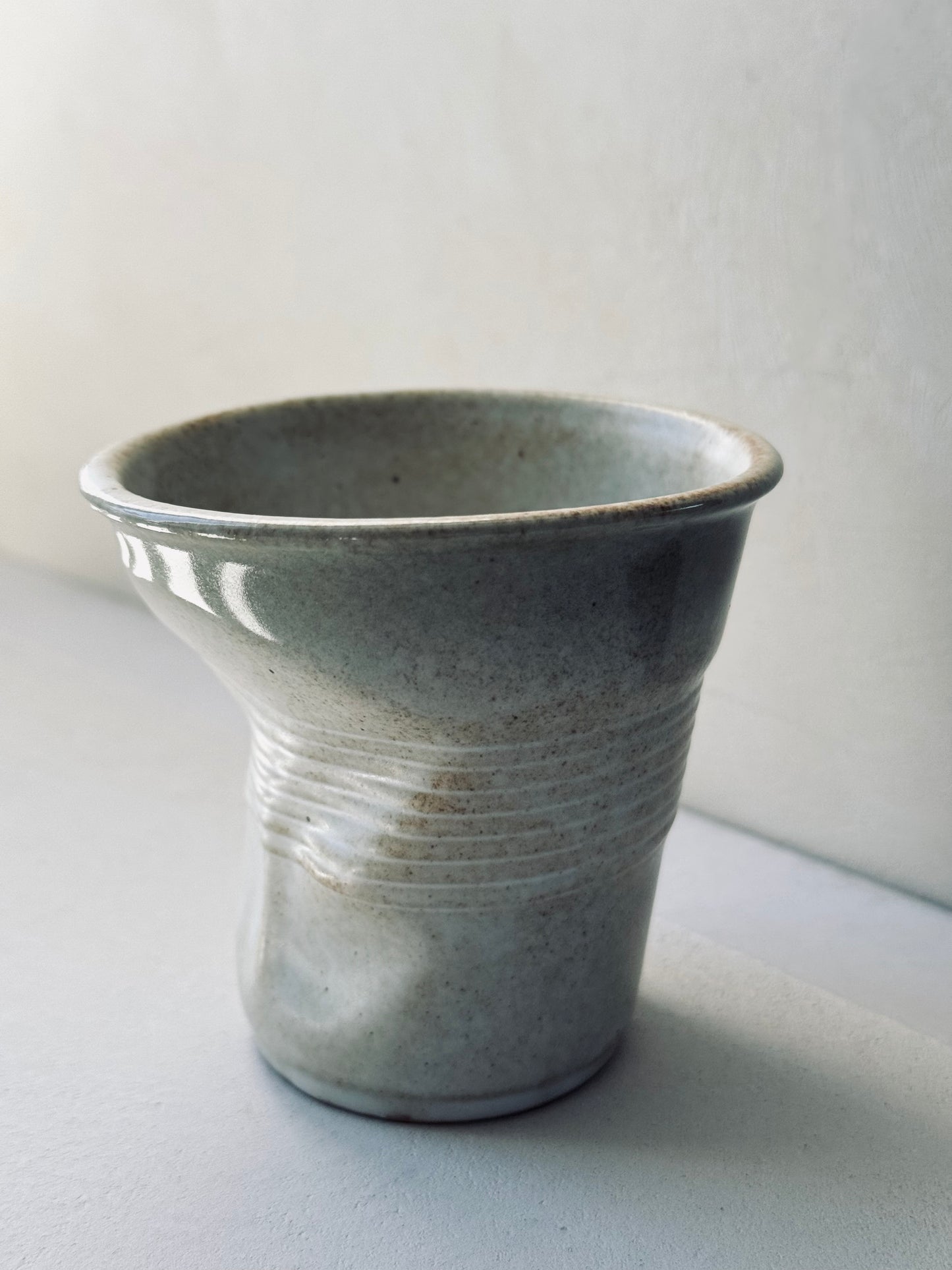 Rustic Stoneware Tumbler – Coarse Pottery Cup (220ml)
