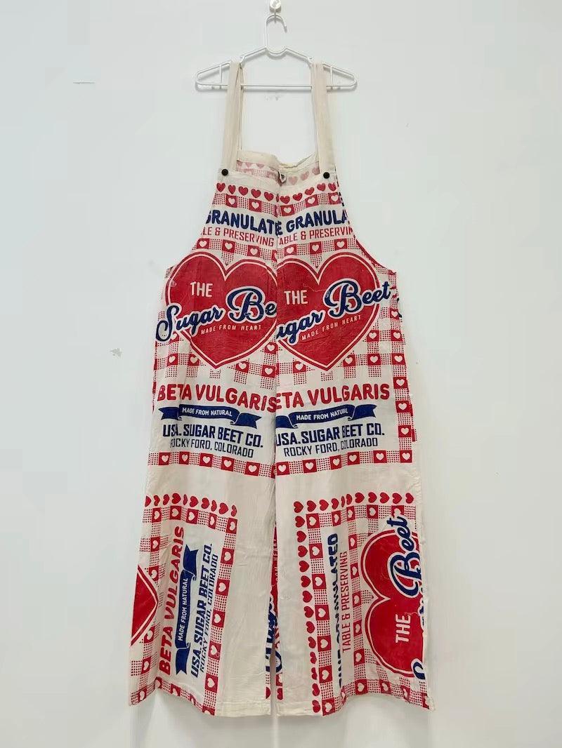 Mixed Prints Washed Cotton Overalls – Oversized
