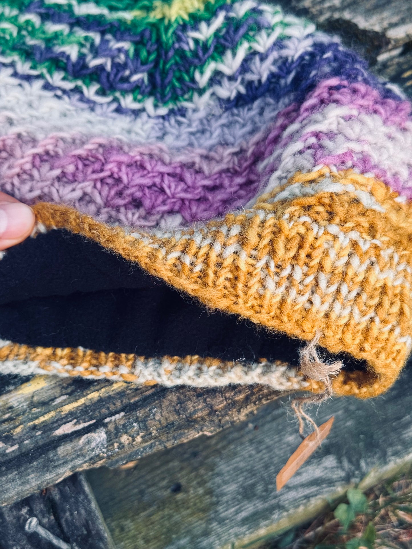 🌈 “Rainbow Trail” Wool Knit Hat – Handmade in Nepal 🇳🇵