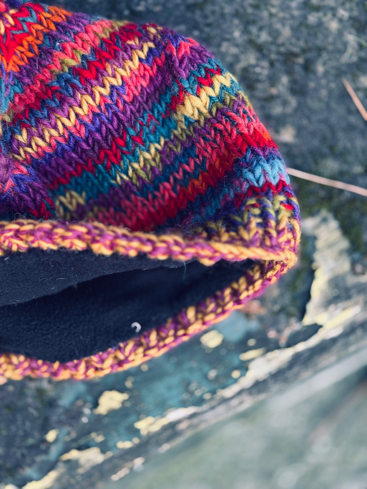 🔥 “Festival Glow” Wool Knit Hat – Handmade in Nepal 🇳🇵