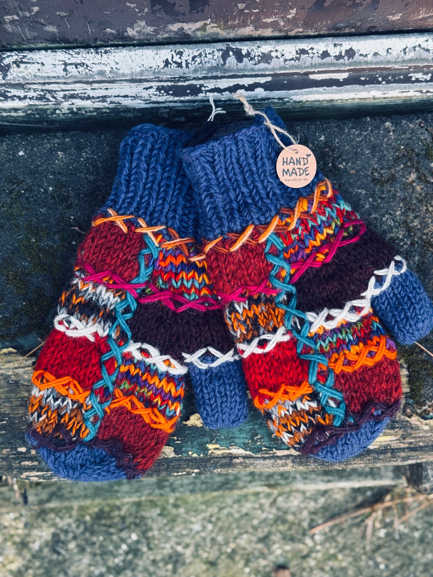 Handmade Wool Mittens – Patchwork Collection