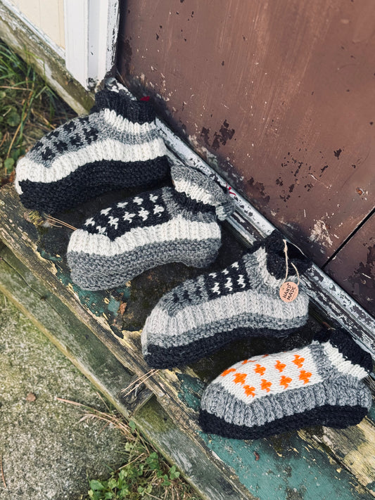 Handmade Wool Slippers – Mountain Mist Edition