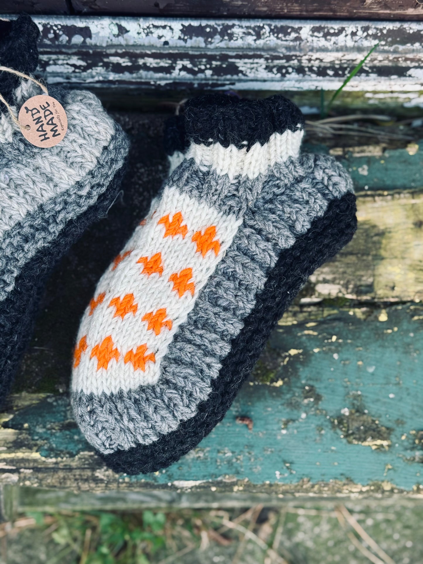 Handmade Wool Slippers – Mountain Mist Edition