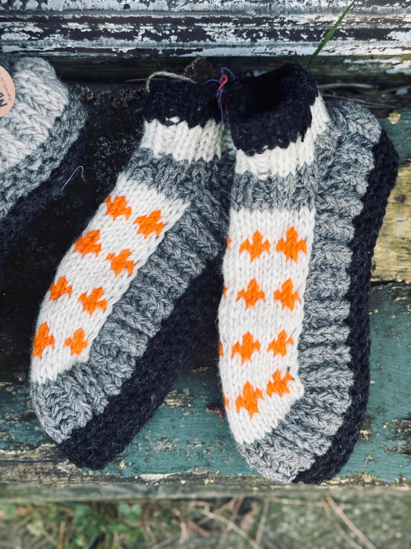Handmade Wool Slippers – Mountain Mist Edition