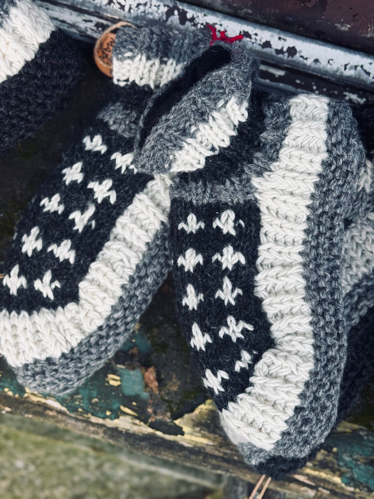 Handmade Wool Slippers – Mountain Mist Edition