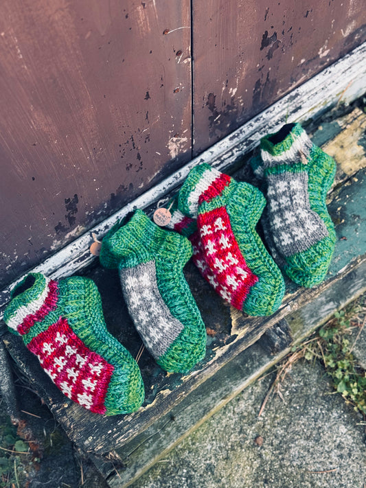 Handmade Wool Slippers – Holiday Knit Collectio