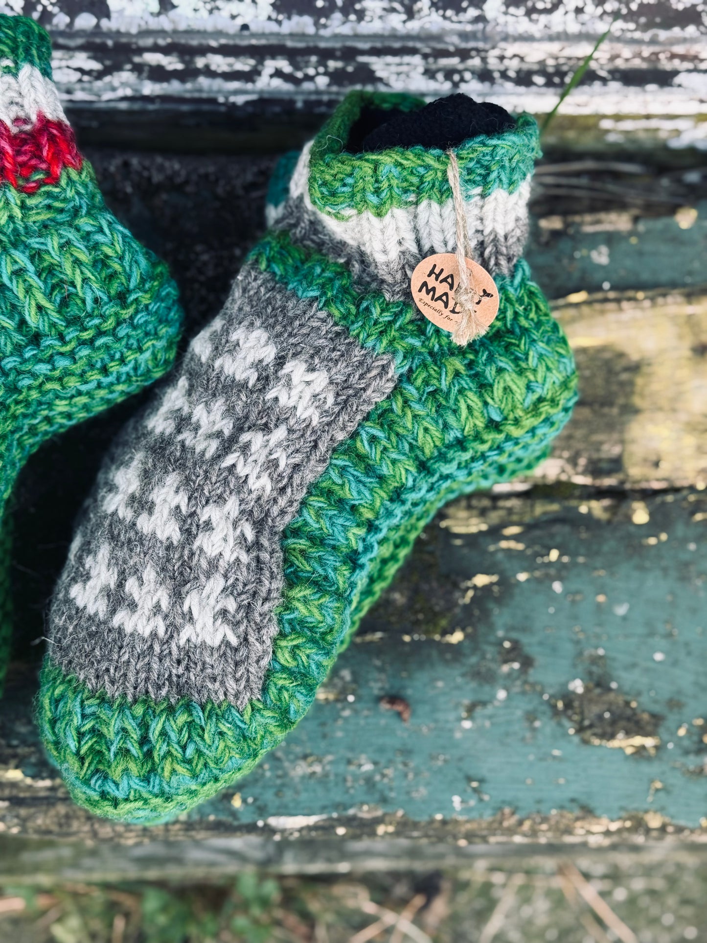Handmade Wool Slippers – Holiday Knit Collectio