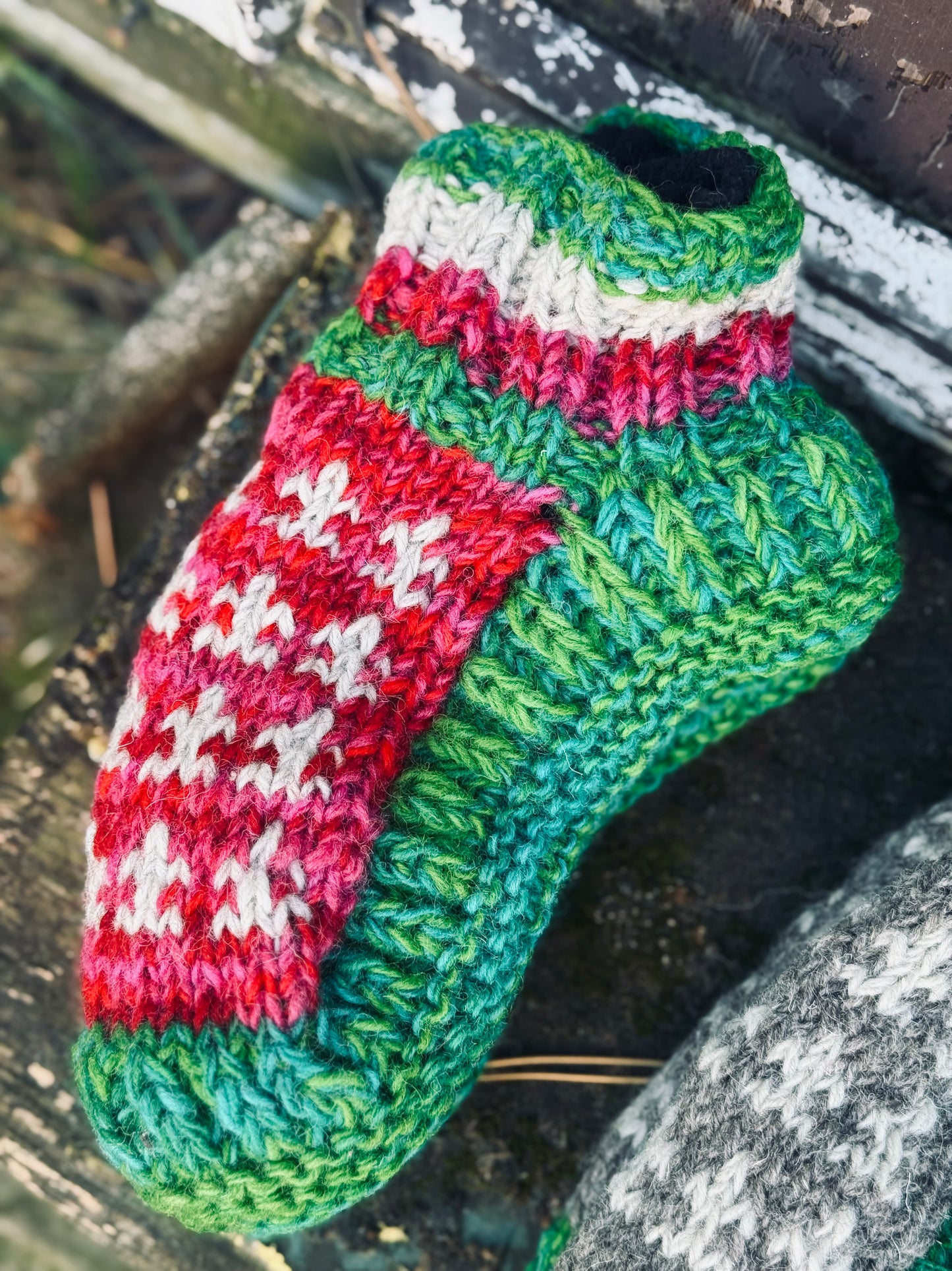 Handmade Wool Slippers – Holiday Knit Collectio