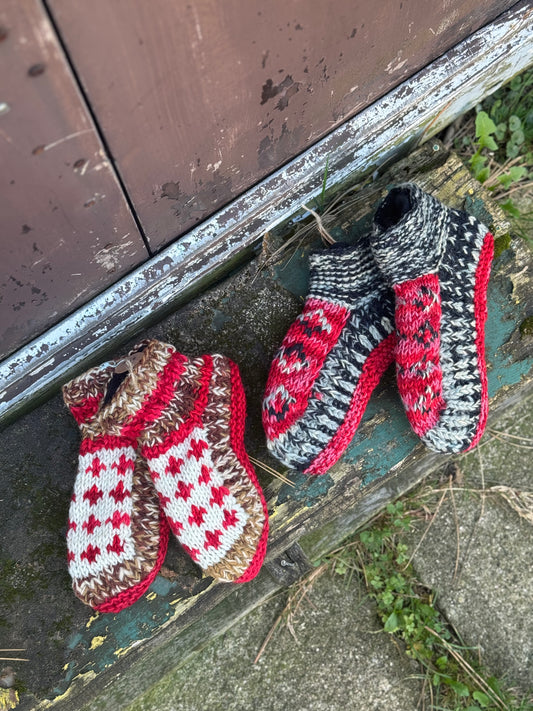 Handmade Wool Slippers – Nordic Charm Edition
