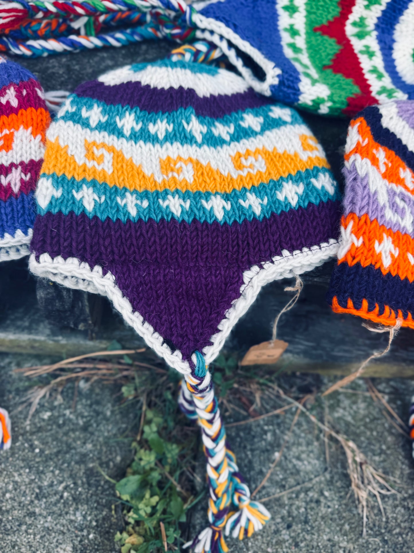 🧢 “Little Himalayan Adventurer” Wool Earflap Hat (Kid Size) – Handmade in Nepal 🇳🇵