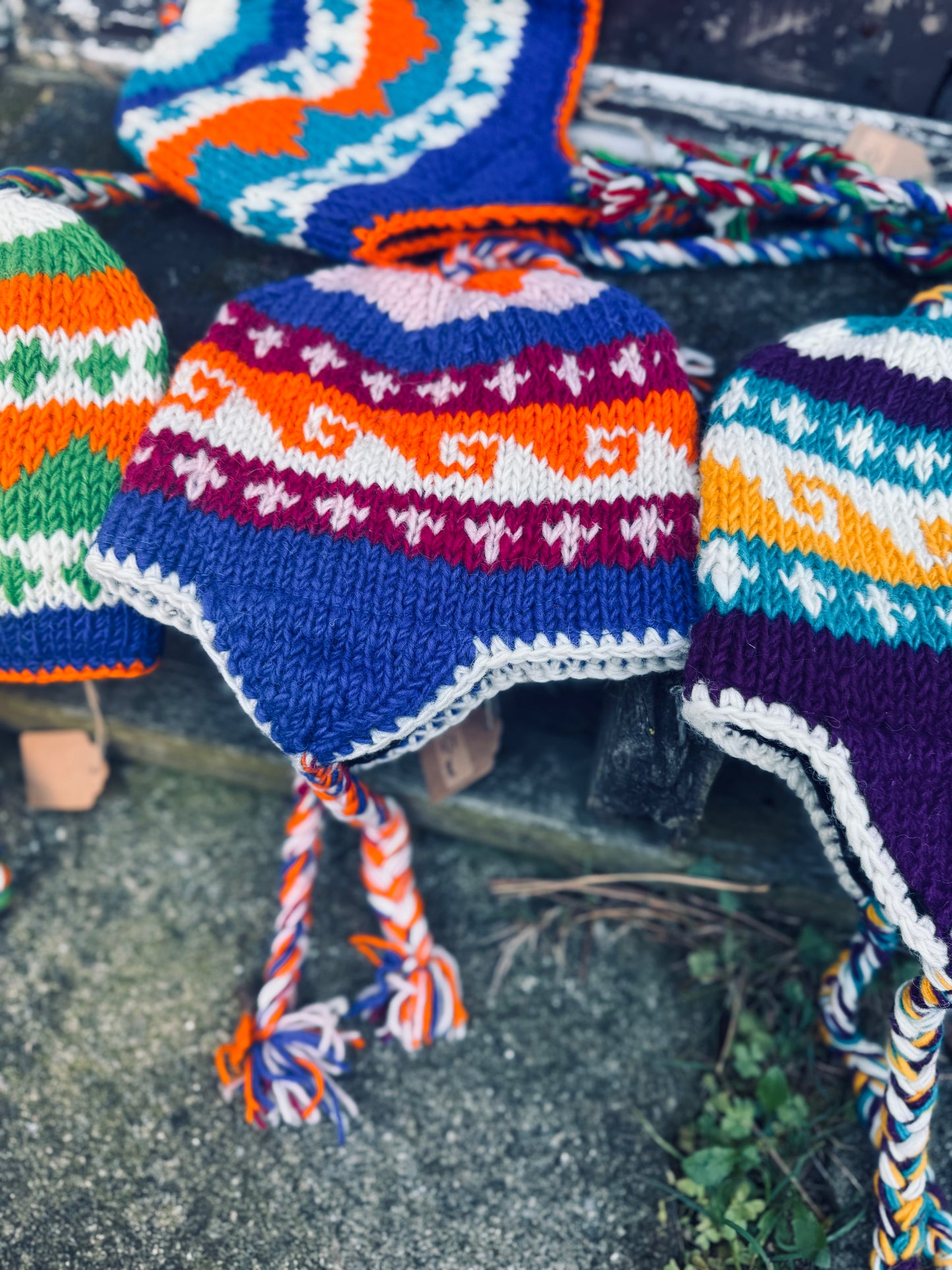 🧢 “Little Himalayan Adventurer” Wool Earflap Hat (Kid Size) – Handmade in Nepal 🇳🇵