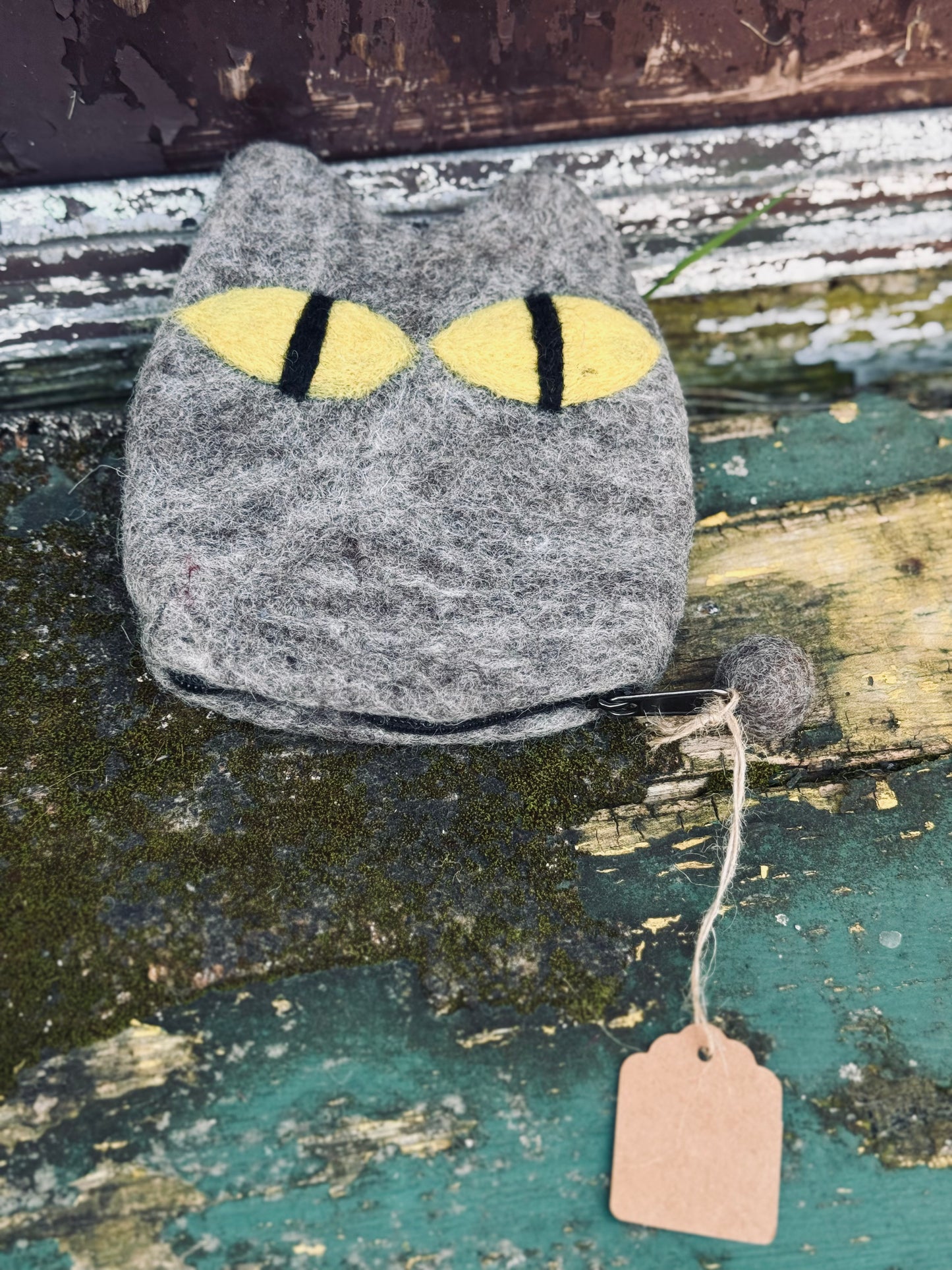 Handmade Felt Pouch – Cat Eyes Edition