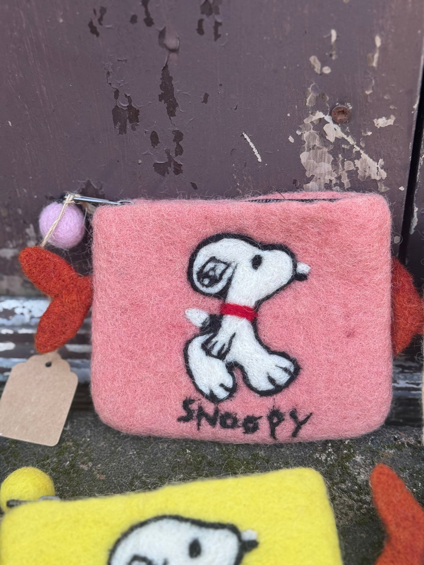 Handmade Felt Pouch – Snoopy Edition