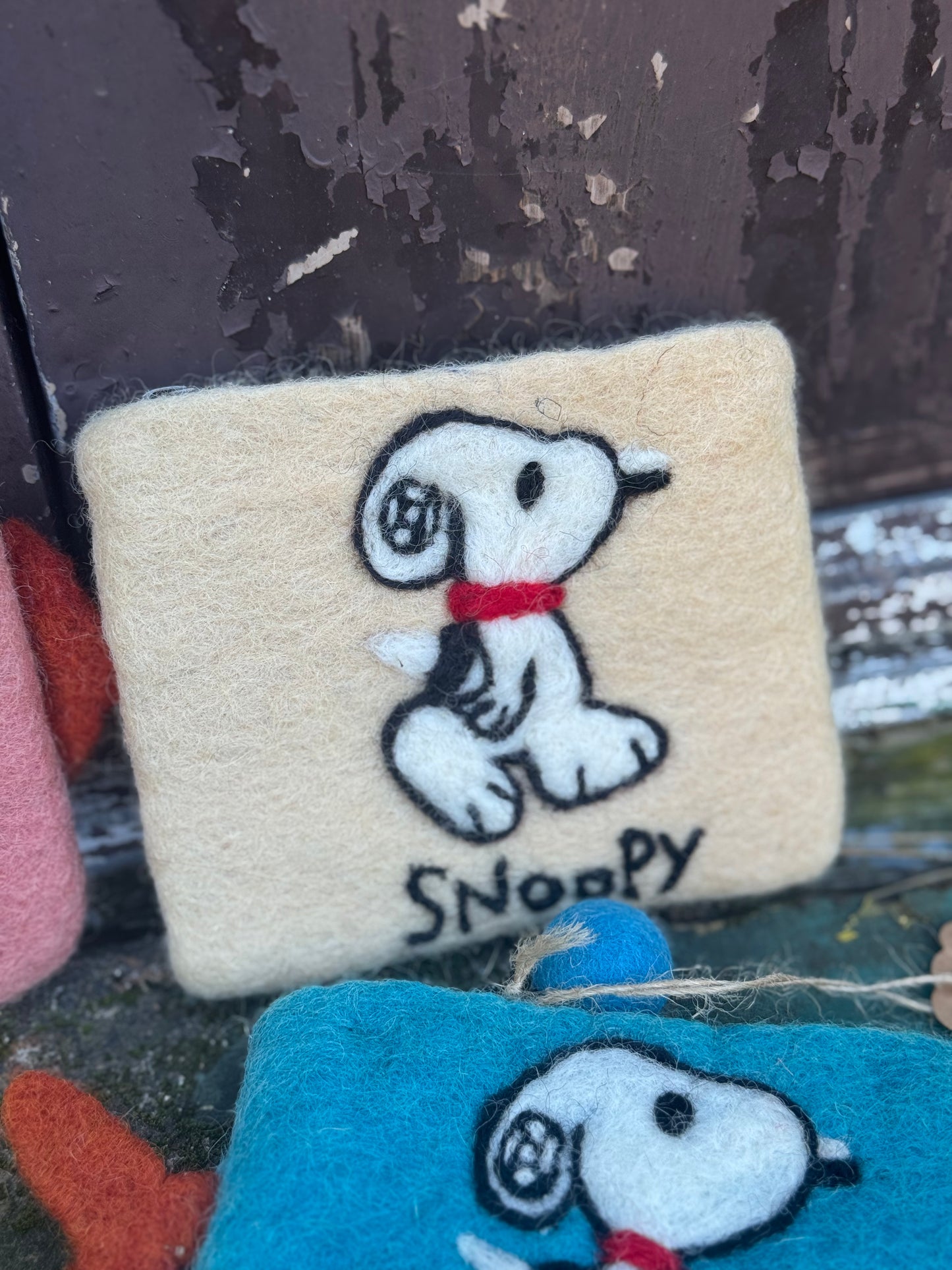 Handmade Felt Pouch – Snoopy Edition