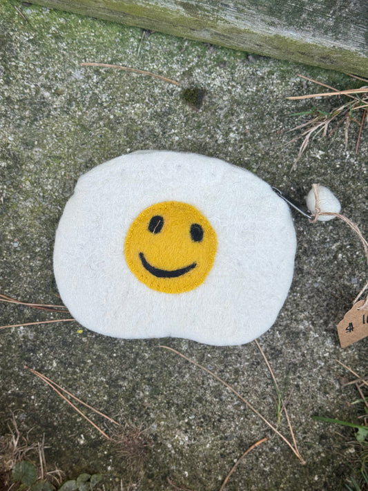 Handmade Felt Pouch – Sunny Side Up Edition